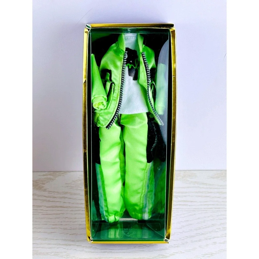 Rainbow High Fashion Doll Clothes Neon Green Tracksuit Outfit Set